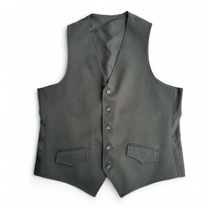 Classic Black Button-Up Vest
